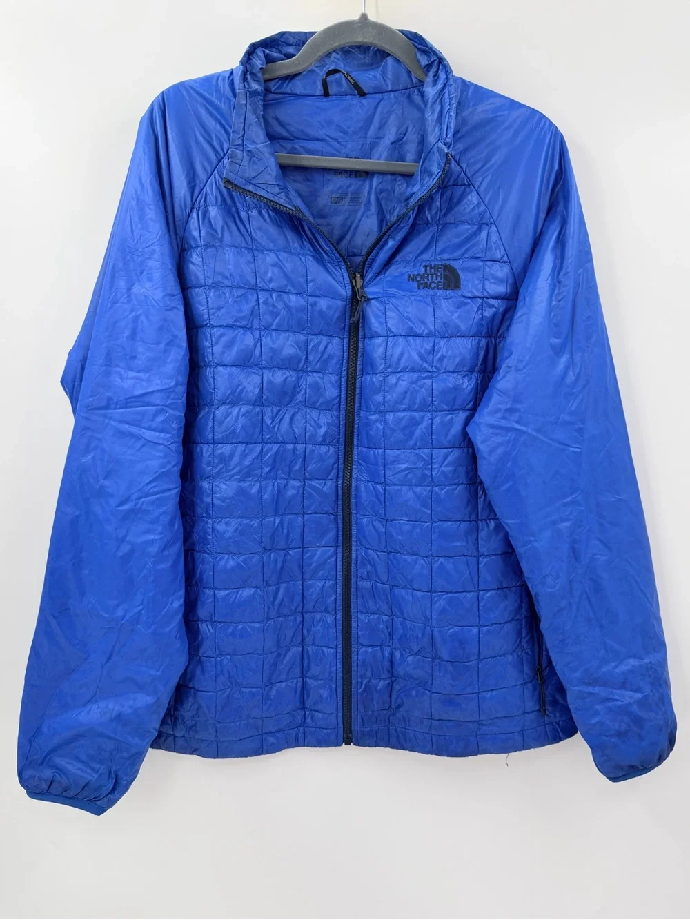 North Face Thermoball Jacket Blue Insulated Full Zip Puffer Outerwear XL